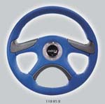 *VOLANT CUIR STRATOSBLEU+FIBRE